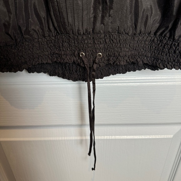 NWT Desigual Boho Blouse Size S Hippie Floral Abstract Artsy Cinch Tie Unique - Picture 7 of 16